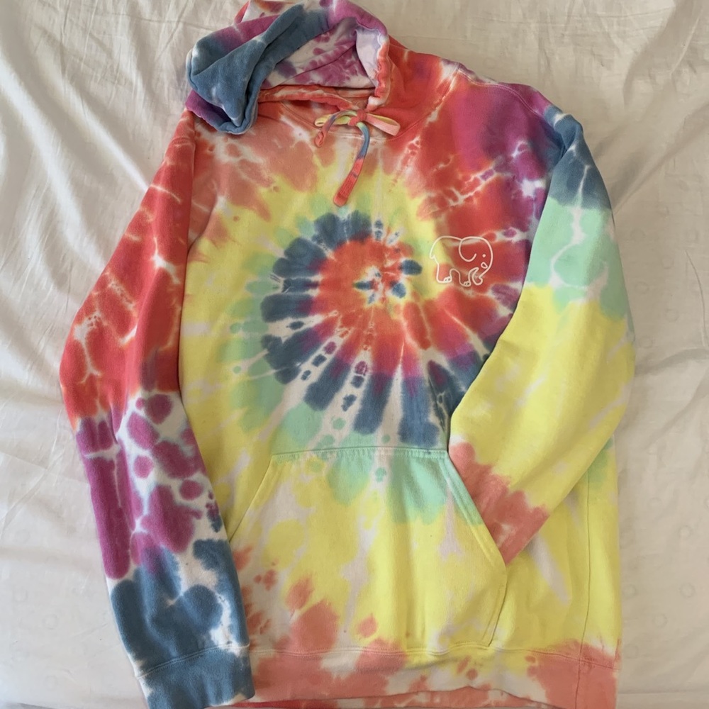 Ivory Ella oversized tie-dye hoodie